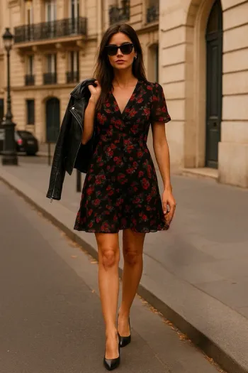🌼 Robe fluide à fleurs - Look bohème, romantique touche rock - neuve Parfaite pour la rentrée