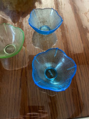 set 5 coupes/coupelles/bols à snack, vintage français 1980-1990,