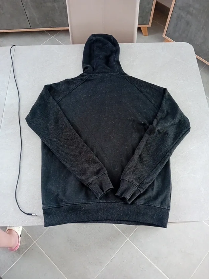 Sweat capuche Noir poche ventrale - photo numéro 3