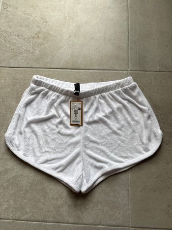 Short blanc éponge S