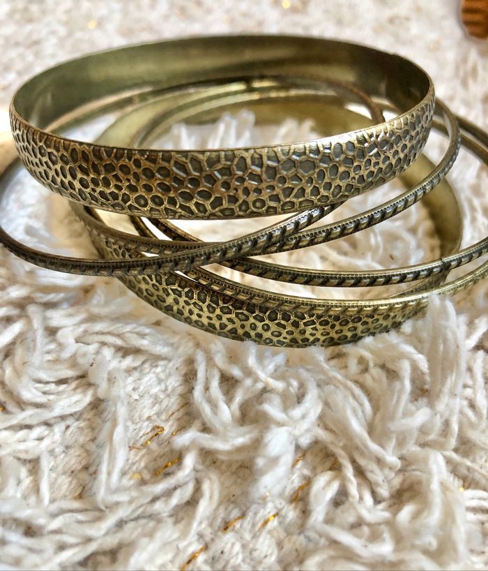 💜 Lot bracelet en métal doré 💜 - photo numéro 2
