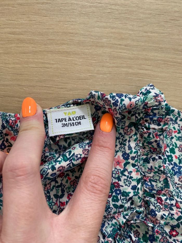 Chemisier à fleurs TAO 3 mois - photo numéro 3