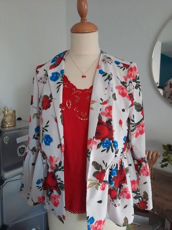 Blazer femme fleurie Amisu 36 neuf sans étiquette 🏷 #lora11femme36