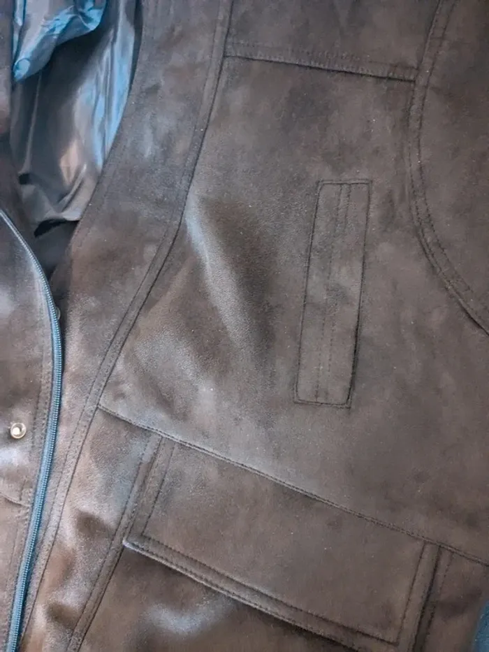 Manteau long Vintage AE High Fashion - Marron fourrure beige. - photo numéro 6