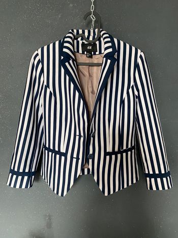 Veste spencer marine et blanc 38/40