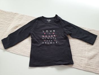 Tshirt ML bleu foncé à message - T12M - Kiabi