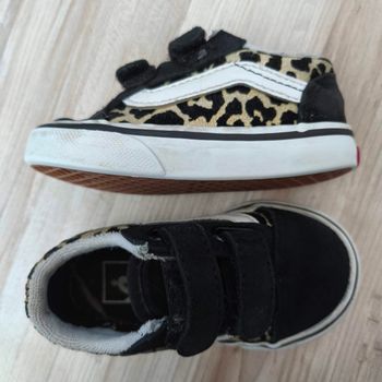 Basket Vans noir léopard old skool taille 21 