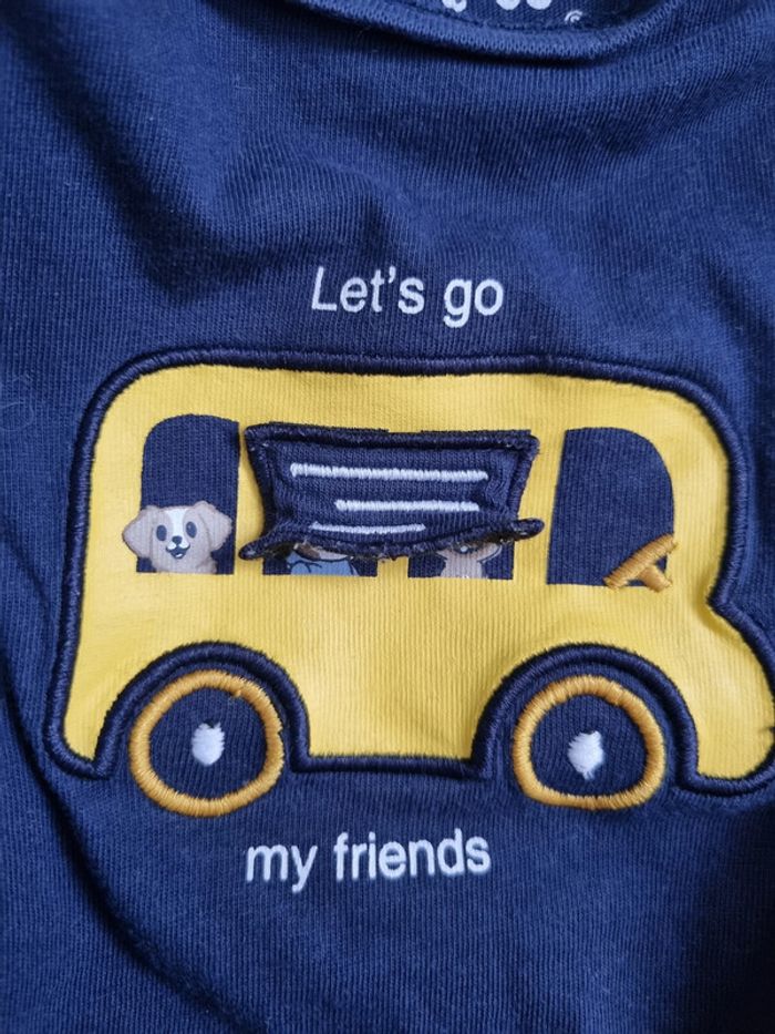 Lot de 2 t-shirts manches longues - Mes petits cailloux - 6 mois - photo numéro 4