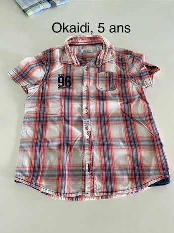 Chemise à carreaux manches courtes