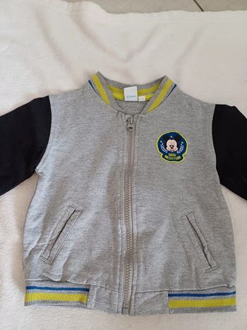 Sweat zippé gris VIB 18 mois Disney