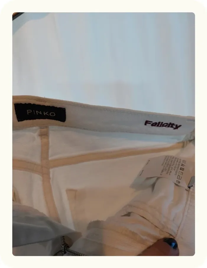 Jean blanc jambes larges femme Pinko - photo numéro 6