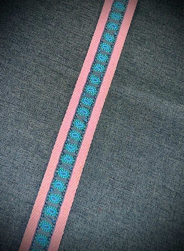 Ceinture Rose & Bleu Motifs Bandana Vintage 80CM - photo numéro 3