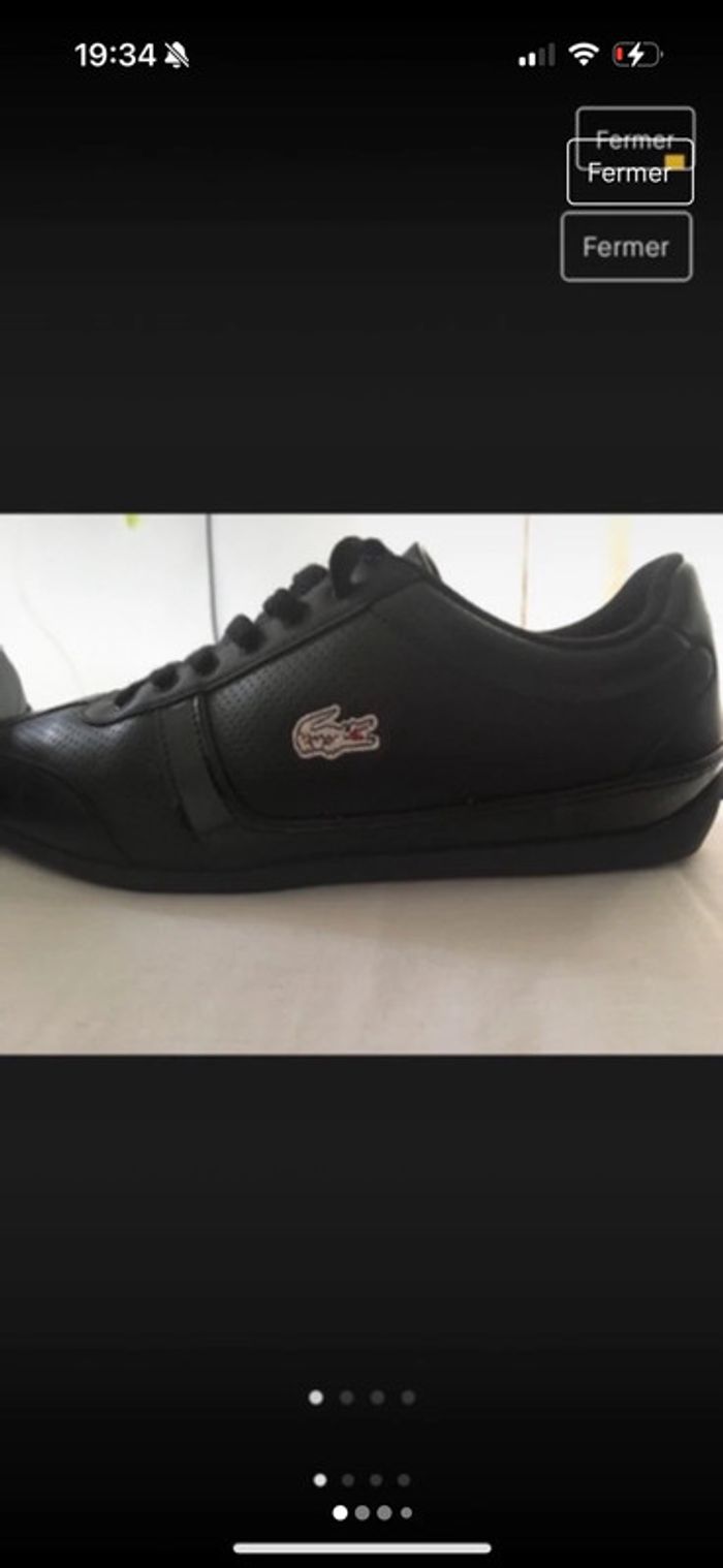 Baskets Lacoste taille 37 noires