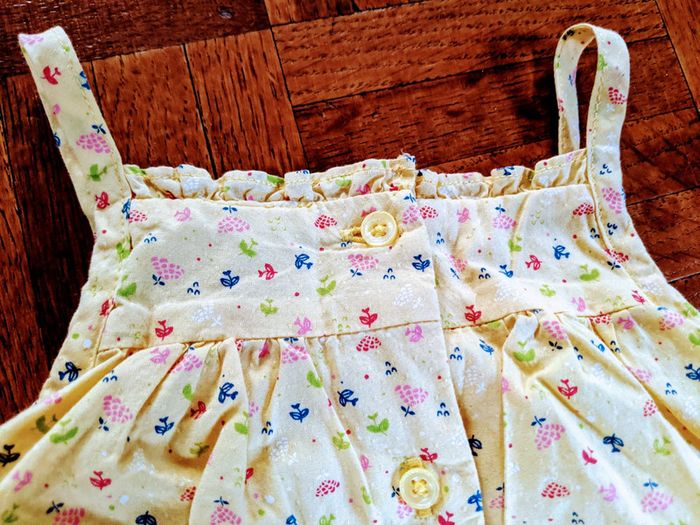 Barboteuse combicourt combishort salopette petites fleurs à smocks Orchestra 6 mois - photo numéro 4