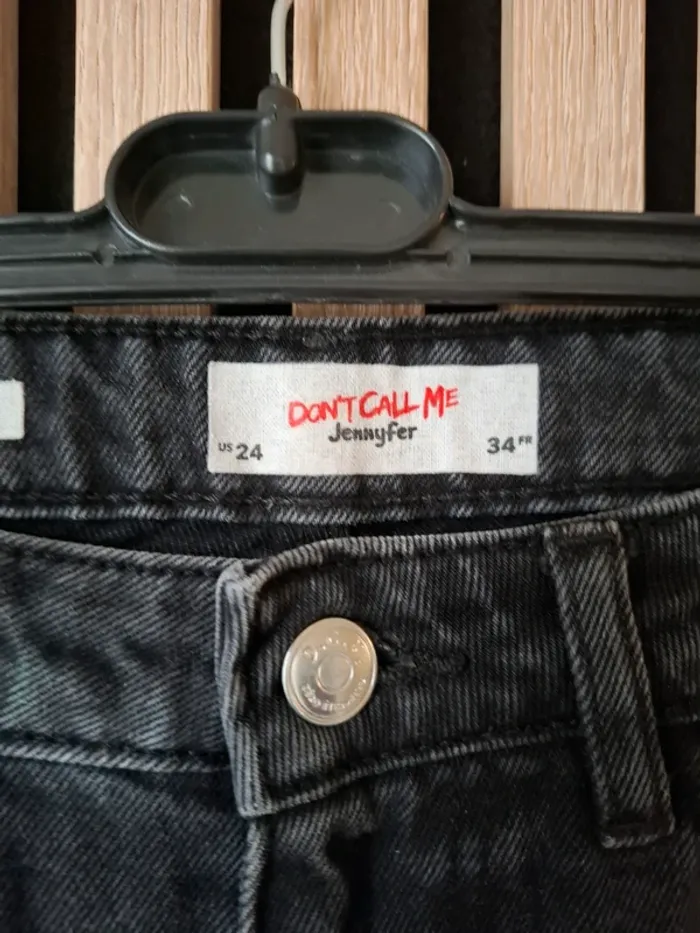 Jeans moderne boyfriends mom noir T 34 - photo numéro 6