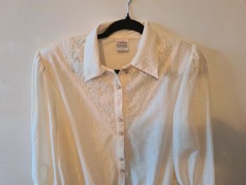 Chemise vintage crème jolies boutons