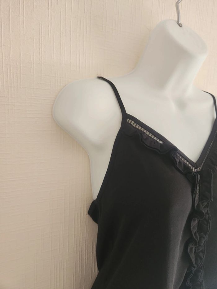 Débardeur chic détails ajourés Mango XS noir - photo numéro 4