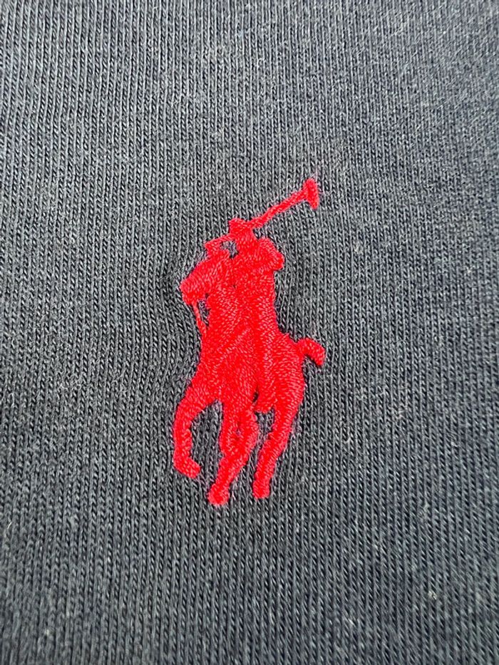 T-shirt manches longues à capuche Ralph Lauren Bleu marine logo rouge Taille M - photo numéro 10
