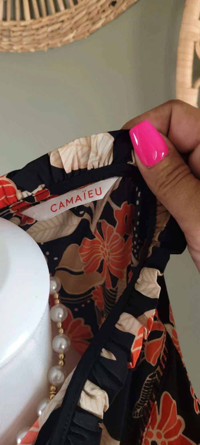 Jolie blouse fluide Camaïeu Taille M Parfait état - photo numéro 4