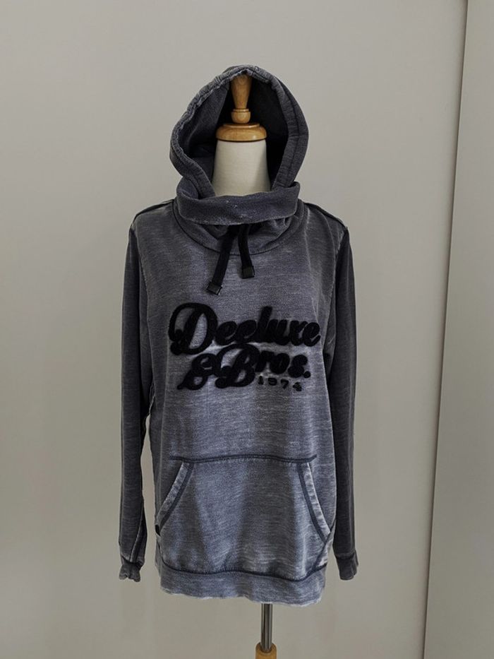 Sweat à capuche gris Deeluxe