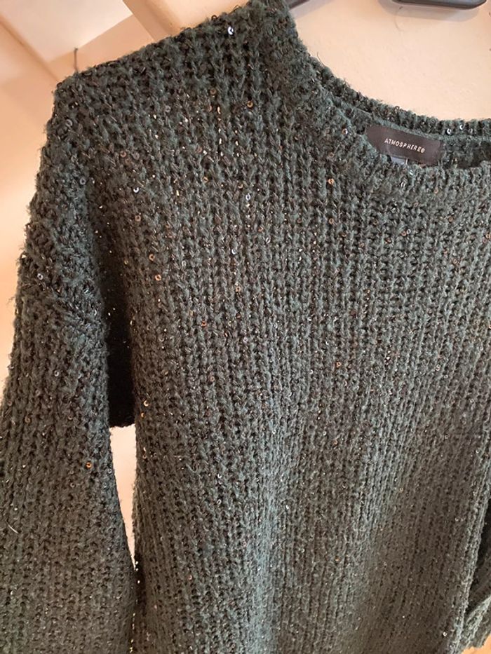 Pull vert paillettes Primark - photo numéro 2