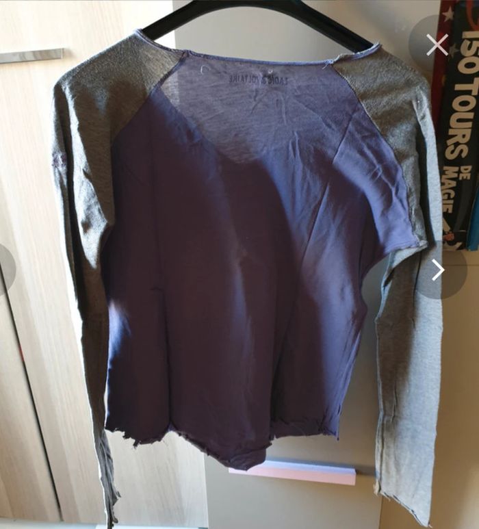 Tee-shirt manche longue col V, Zadig&Voltaire 12/14 ans - photo numéro 3