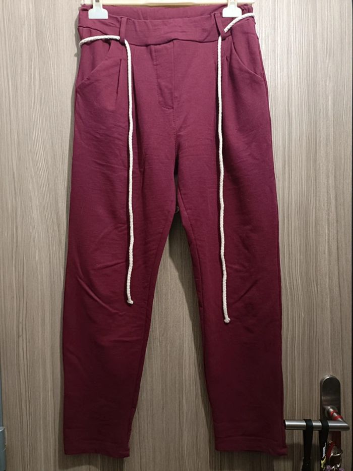 Pantalon bordeaux taille unique - photo numéro 2