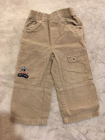 Pantalon velours beige - Alphabet - 18 mois