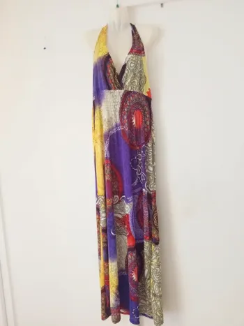 Robe longue d'été à motifs femme