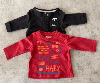 Lot de 2 t-shirt manches longues bébé DPAM