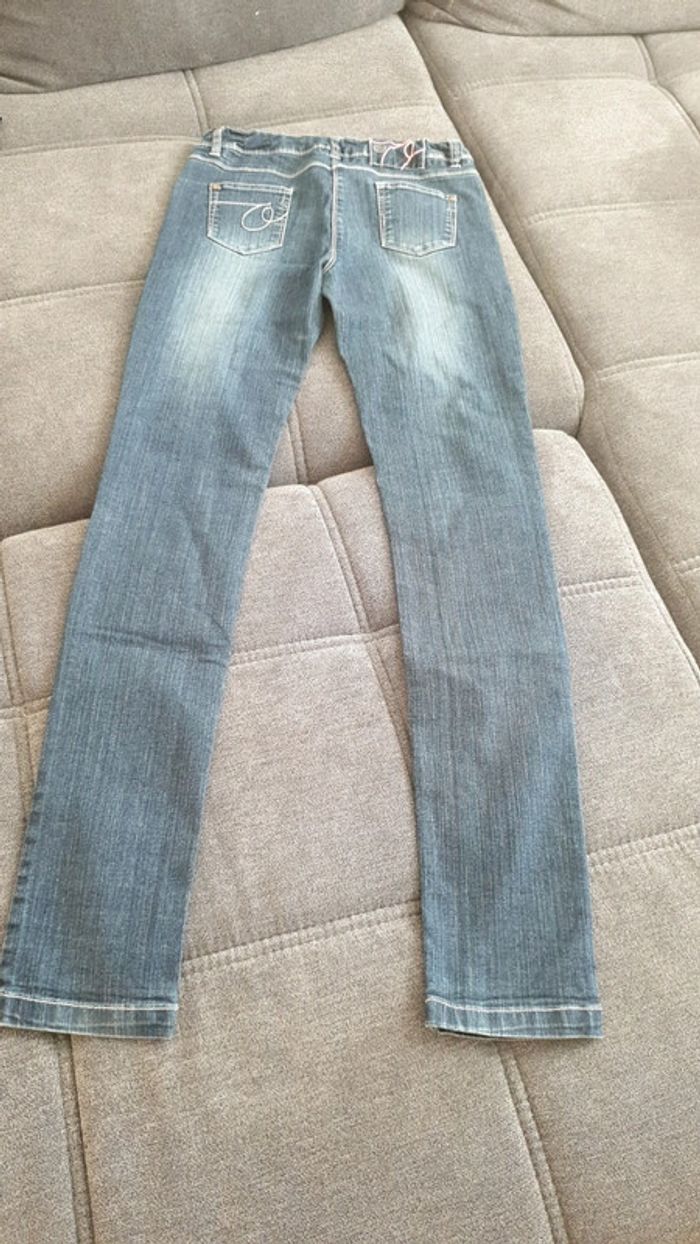 Jeans slim fille bleu brut marque orchestra taille 14 ans - photo numéro 2
