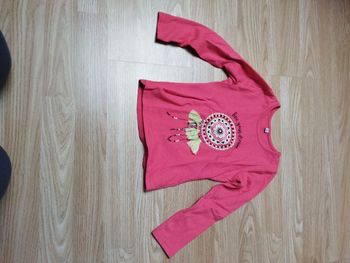 Tee-shirt 3 ans rose manches longues