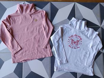 Lot de 2 tee shirts col roulé Vert baudet 4 ans