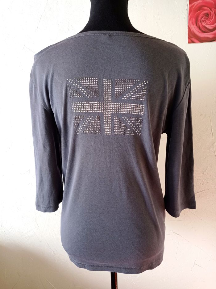 🌸T-shirt manches 3/4, Caroll, taille 42 - photo numéro 4