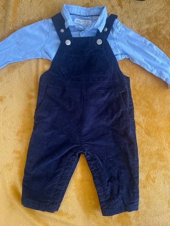 Ensemble salopette jacadi et chemise