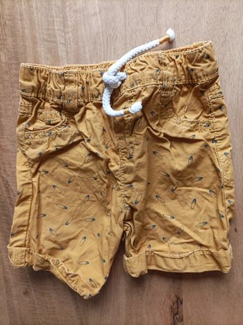 Short été jaune 12 mois