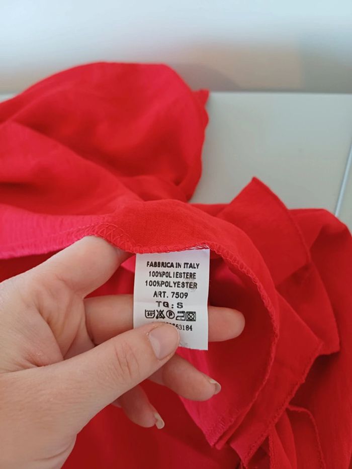 Robe longue rouge fluide à épaules dénudées neuve Estee Brown taille S/M 36/38 - photo numéro 13