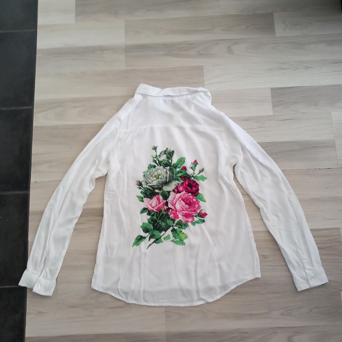 Chemise femme blanche imprimée à fleur au dos Influx taille 38 - photo numéro 6