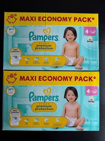 180 couches pampers premium taille 4