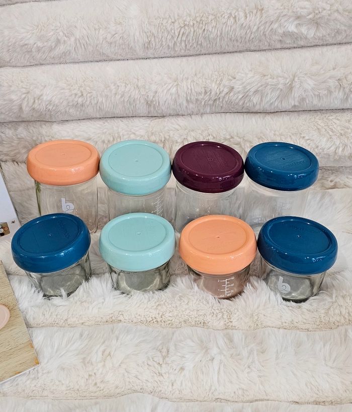 Lot de 8 pots en verre Babybols babymoov en tres bon état - photo numéro 2