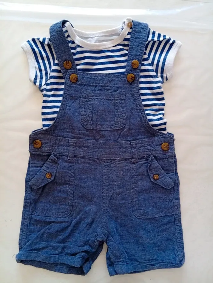 Ensemble bodie et salopette short