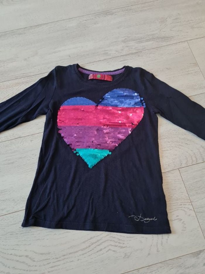 Haut ML Desigual 7/8 ans fille