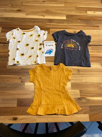 Lot de 3 t-shirts 🌻