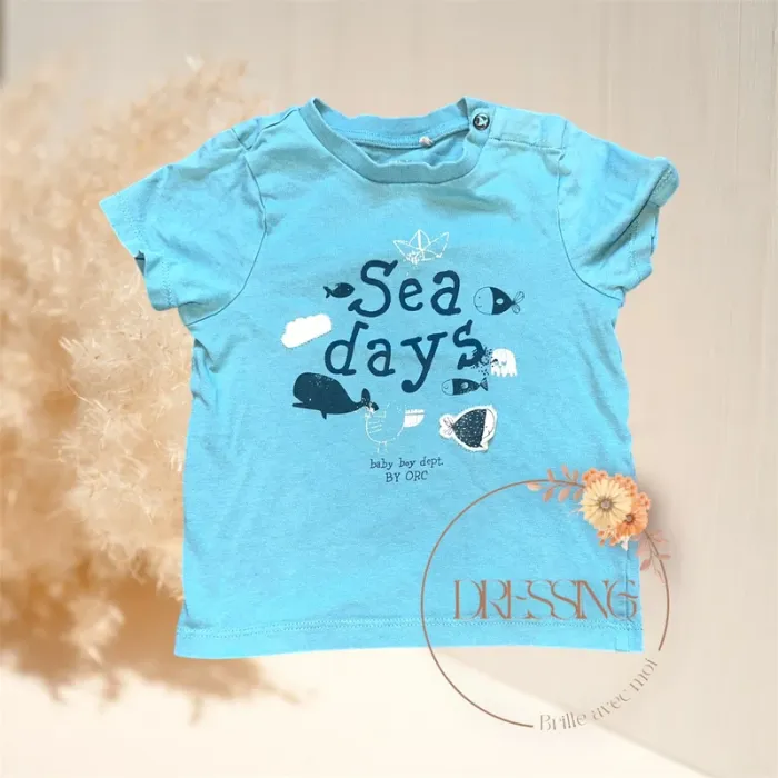 T-shirt manche courte sea 24 mois 86 cm