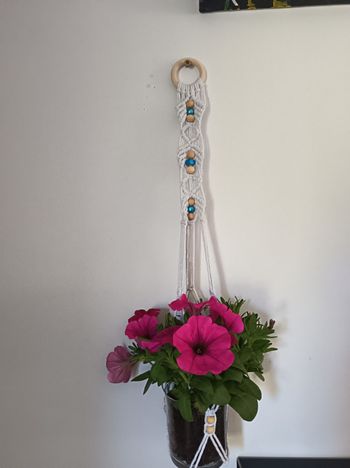 Suspension pour plantes en macramé 