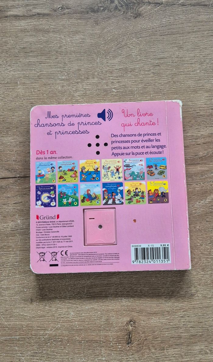 Livre sonore Chansons de princes et princesses - photo numéro 8