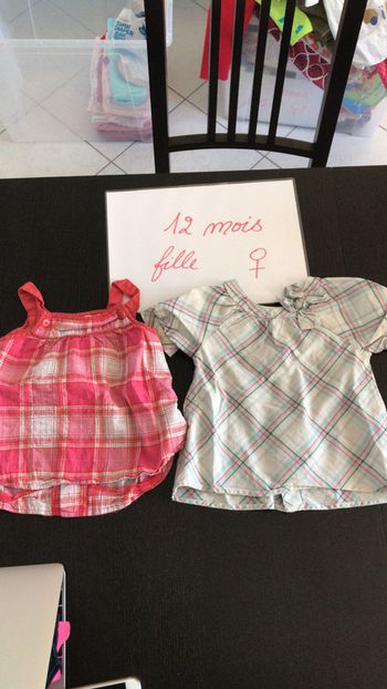 Lot de 2 blouses à carreaux