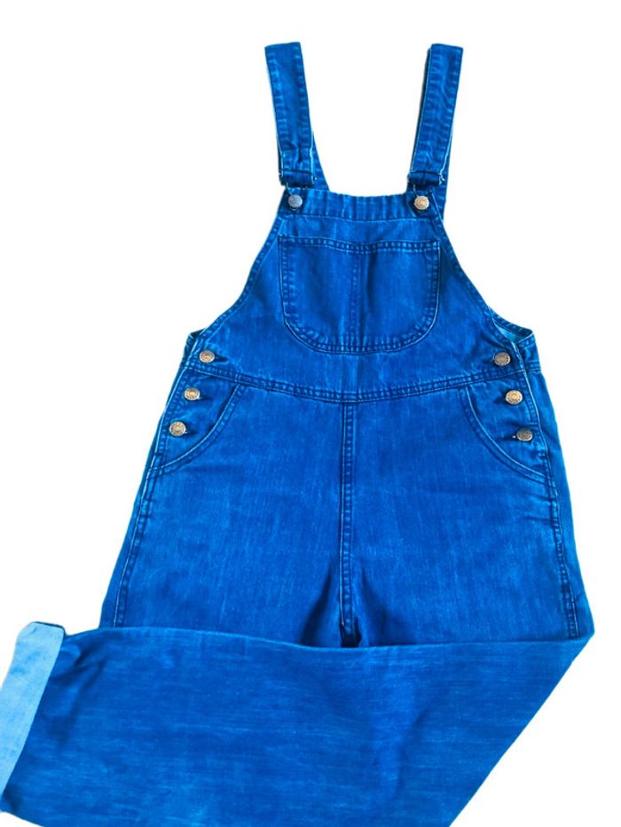 🔷Salopette longue en jean années 2000 Y2k denim dungarees overalls🔷 - photo numéro 5