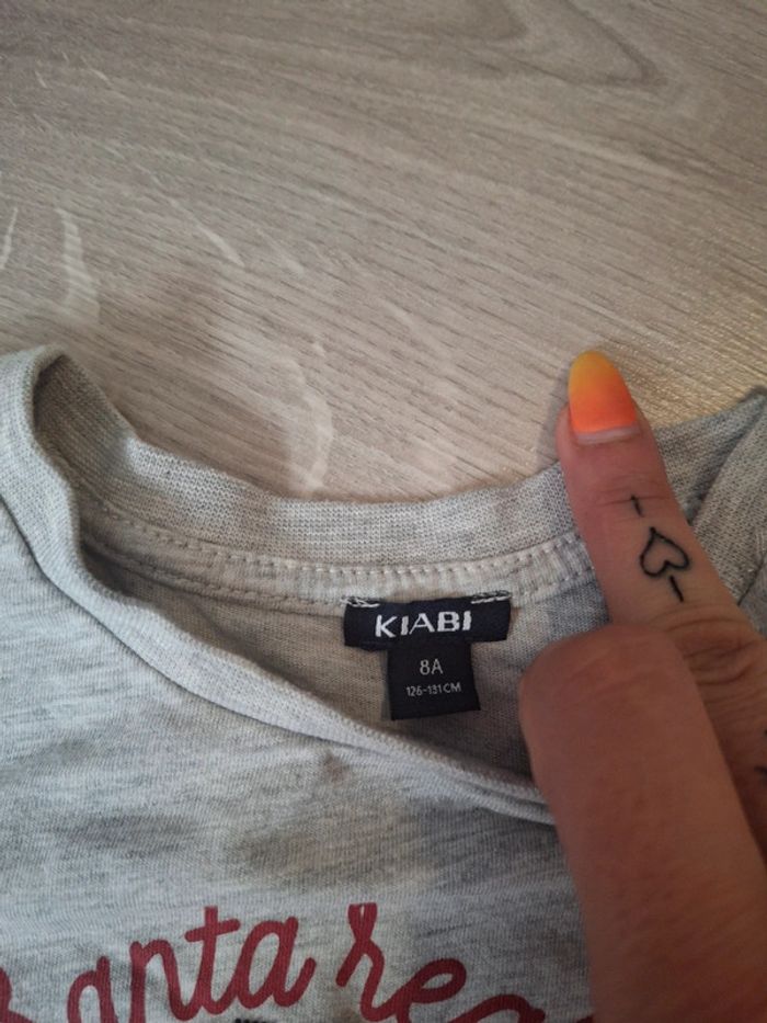 Haut gris père Noël garçon kiabi 8 ans - photo numéro 2