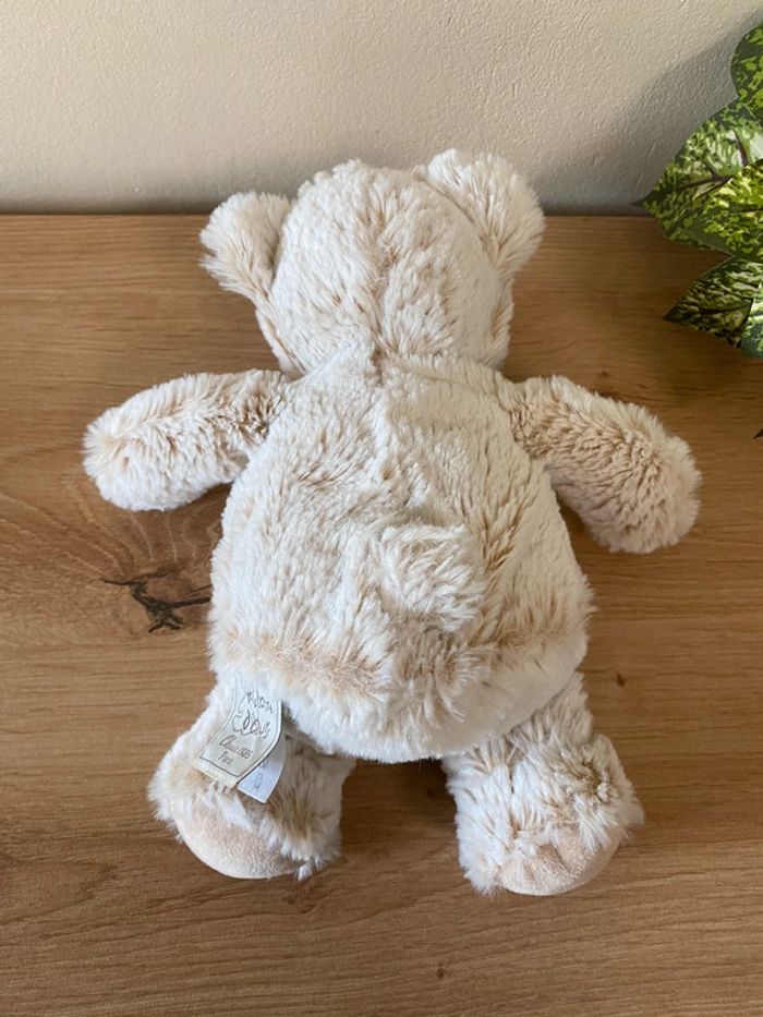 Doudou peluche ours boule beige blanc z animoos histoire d ours - photo numéro 3